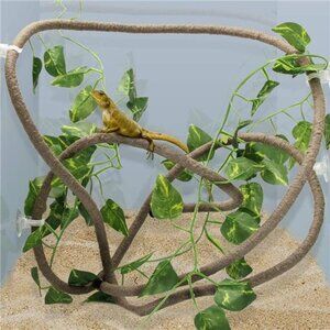 8FT Reptile Vines and Flexible Reptile Leaves with Suction Cups Jungle Climber